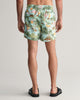 TURQUOISE MIST, HAWAII PRINT SWIM SHORTS, BACK-VIEW BY GANT AU.