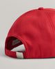 RUBY RED, GANT ARCH SCRIPT COTTON TWILL CAP, CLOSE-UP BY GANT AU.