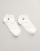 WHITE, SHIELD ANKLE SOCKS 2-PACK BY GANT AU.