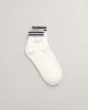 LIGHT GREY MELANGE, ANKLE SPORT SOCKS BY GANT AU.