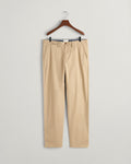 DARK KHAKI, REGULAR TWILL CHINOS, FLAT-LAY BY GANT AU.