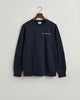 EVENING BLUE, PRINTED GRAPHIC C-NECK SWEAT, FLAT-LAY BY GANT AU.