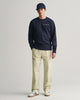 EVENING BLUE, PRINTED GRAPHIC C-NECK SWEAT BY GANT AU.