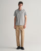 GREY MELANGE, REG SHIELD SS PIQUE POLO BY GANT AU.