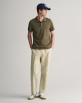JUNIPER GREEN, REG SHIELD SS PIQUE POLO BY GANT AU.