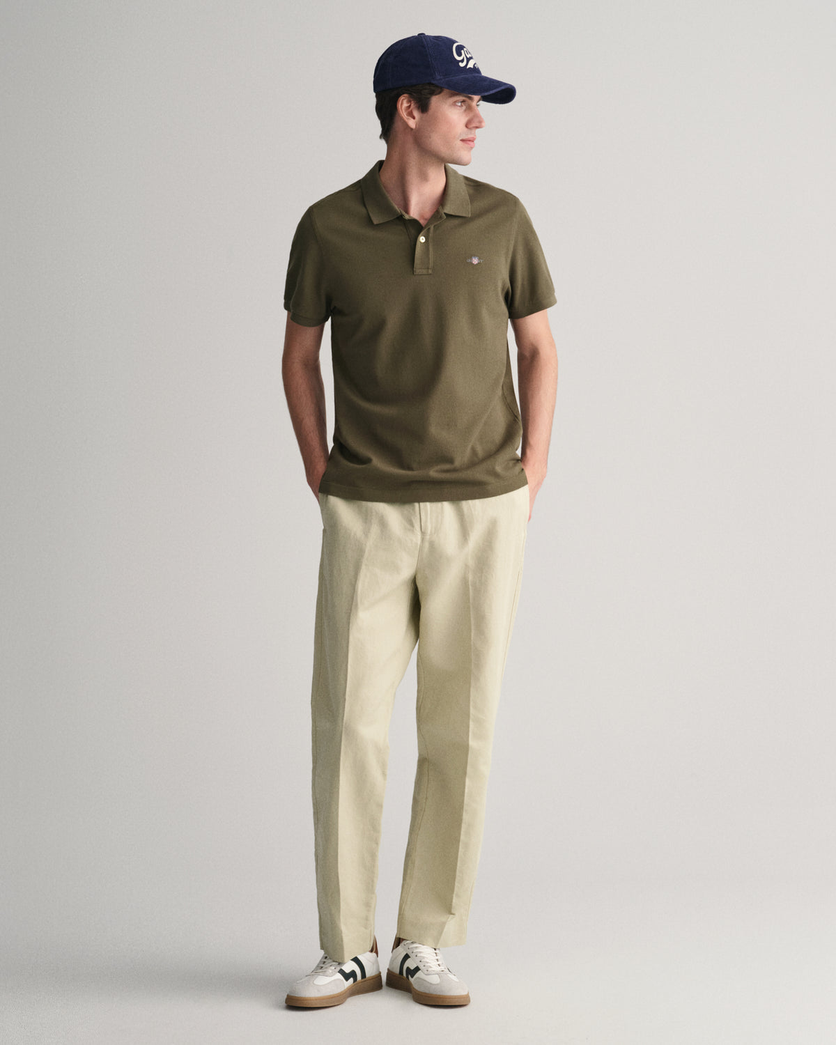 JUNIPER GREEN, REG SHIELD SS PIQUE POLO BY GANT AU.
