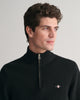 BLACK, CASUAL COTTON HALF ZIP, CLOSE-UP BY GANT AU.