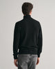 BLACK, CASUAL COTTON HALF ZIP, BACK-VIEW BY GANT AU.