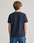 EVENING BLUE, SHIELD SS T-SHIRT, BACK-VIEW BY GANT AU.