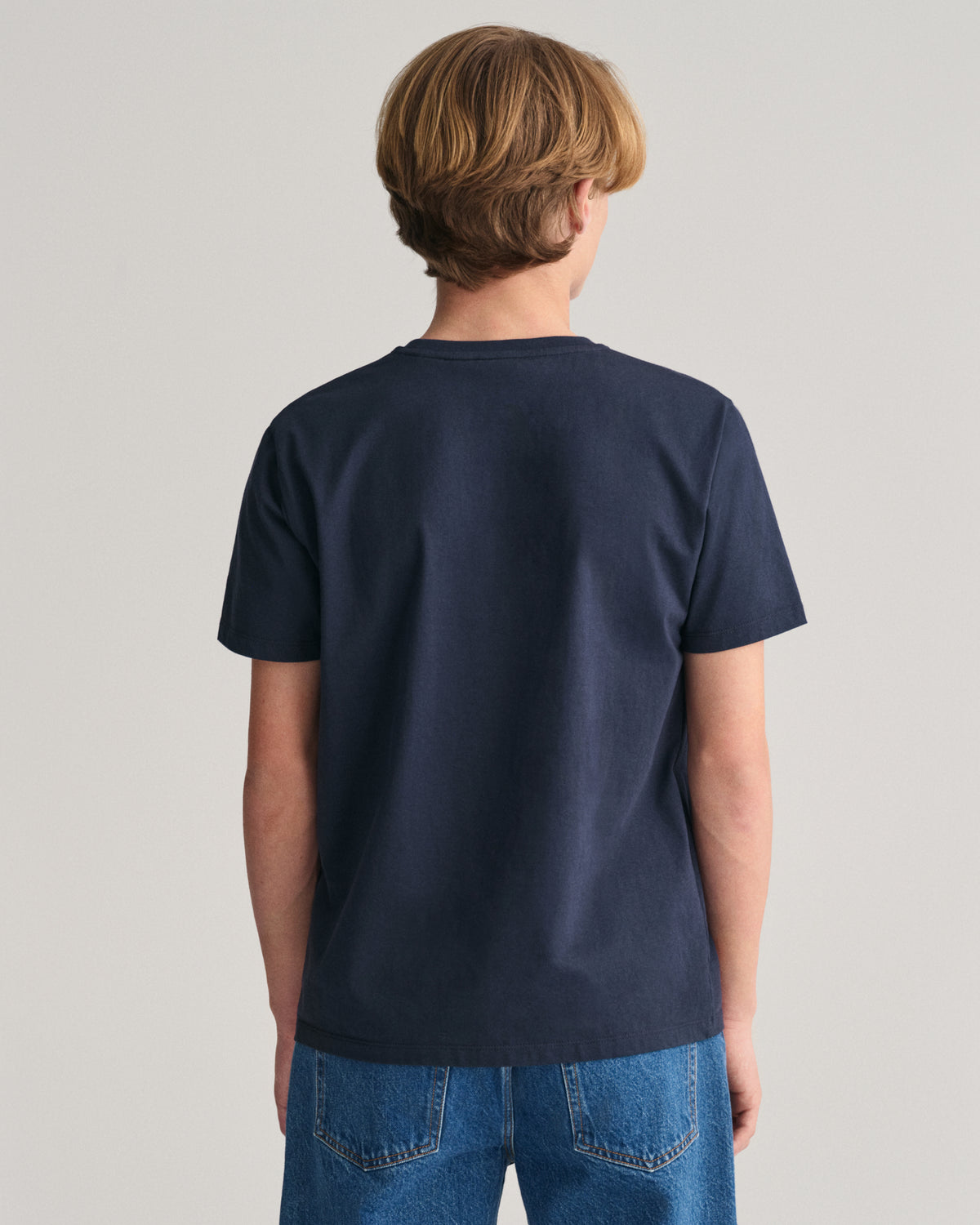 EVENING BLUE, SHIELD SS T-SHIRT, BACK-VIEW BY GANT AU.