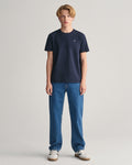 EVENING BLUE, SHIELD SS T-SHIRT BY GANT AU.