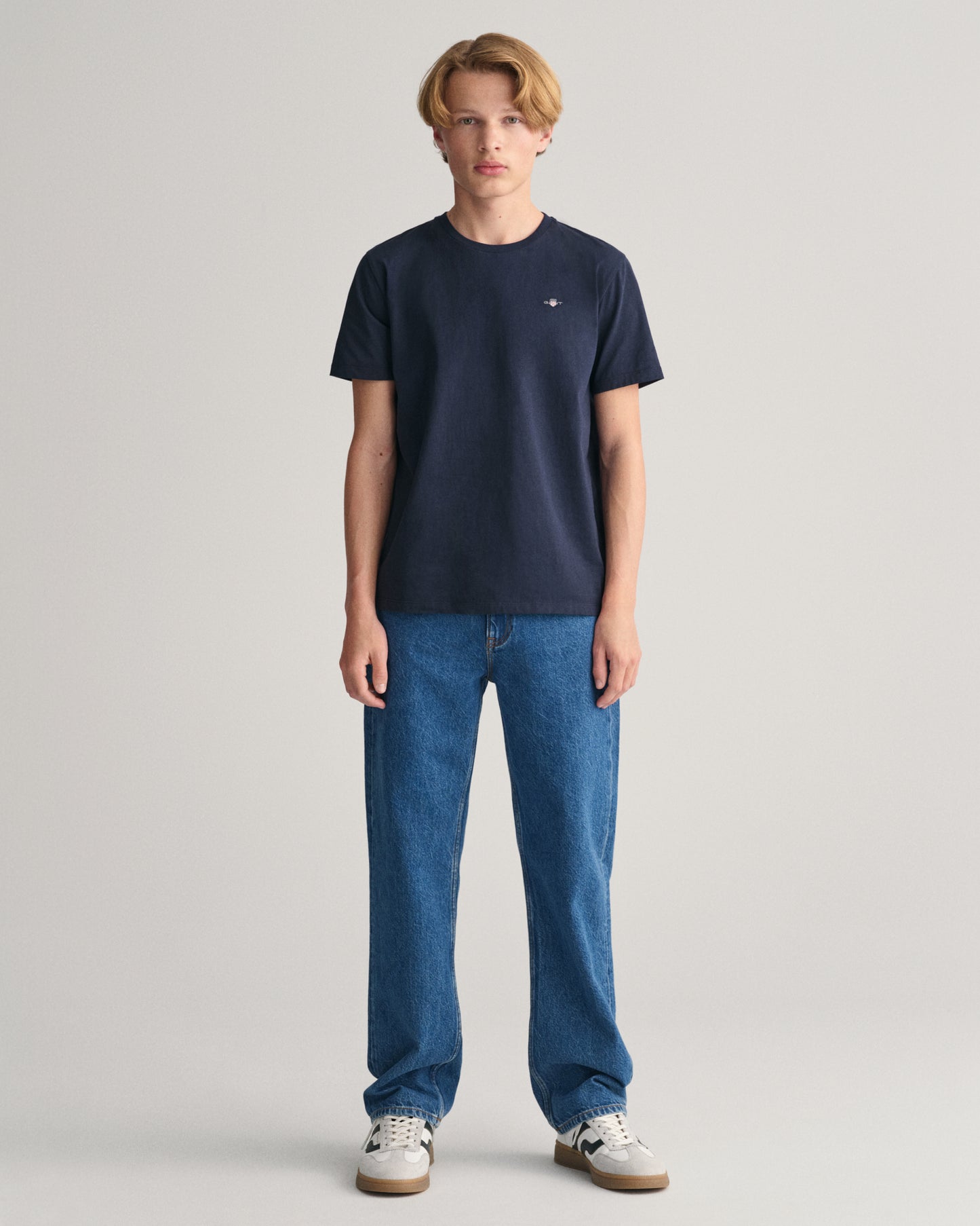 EVENING BLUE, SHIELD SS T-SHIRT BY GANT AU.