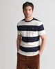 EGGSHELL, BAR STRIPE SS T-SHIRT, FRONT-VIEW BY GANT AU.