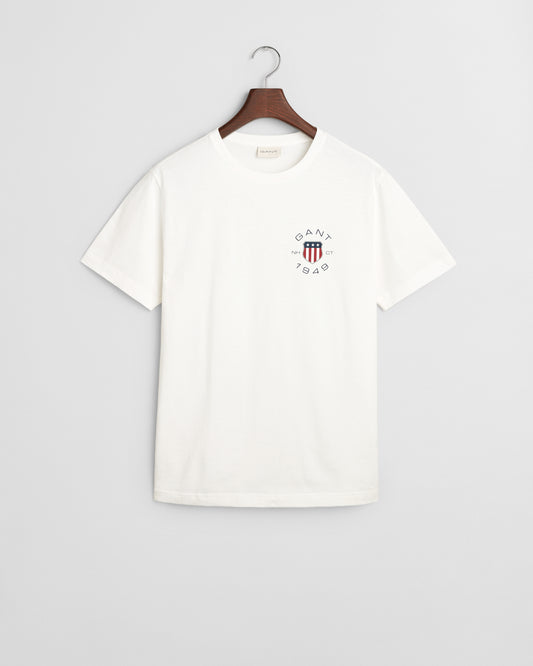 EGGSHELL, PRINT SS TSHIRT BY GANT AU.