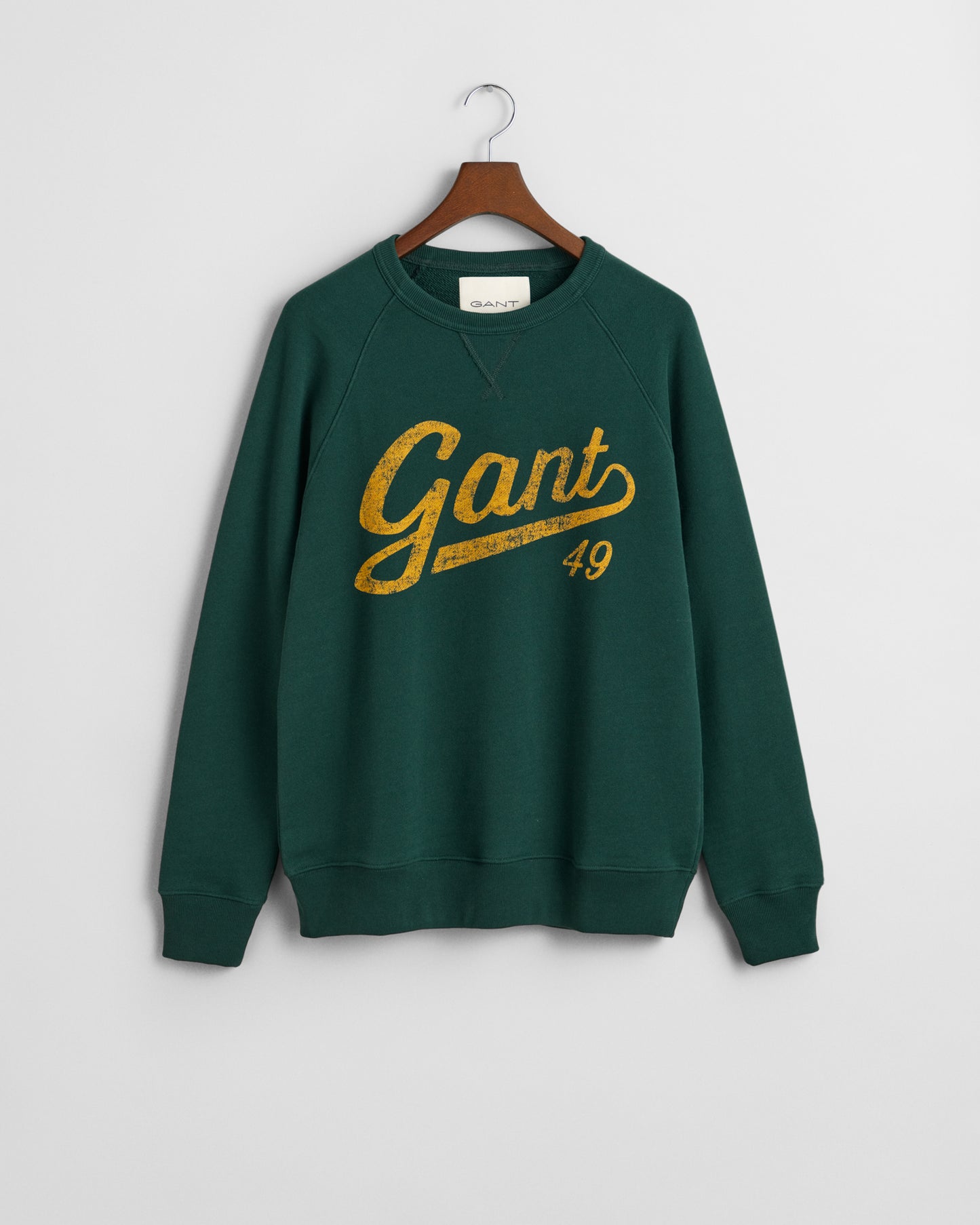 TARTAN GREEN, GRAPHIC C-NECK SWEAT, FLAT-LAY BY GANT AU.