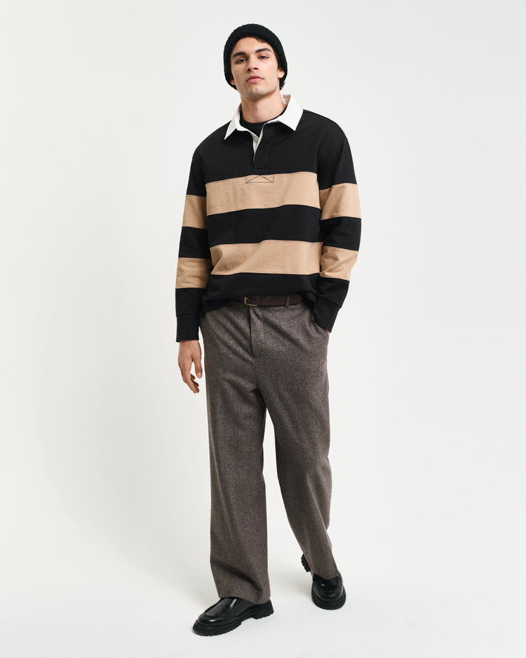 BLACK, BLOCK STRIPE HEAVY RUGGER BY GANT AU.
