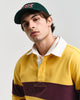 MODEL WEARING BLOCK STRIPE HEAVY RUGGER
