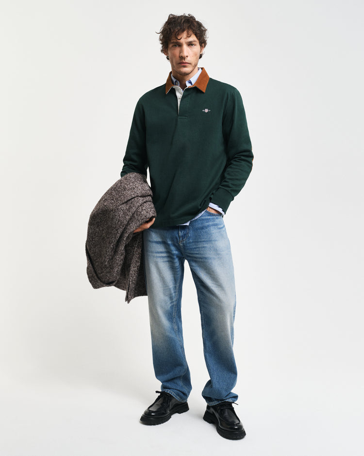 TARTAN GREEN, CORD COLLAR HEAVY RUGGER BY GANT AU.