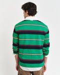 GREEN PEAS, MULTI STRIPE HEAVY RUGGER, BACK-VIEW BY GANT AU.