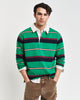 GREEN PEAS, MULTI STRIPE HEAVY RUGGER, FRONT-VIEW BY GANT AU.