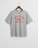 GREY MELANGE, GRAPHIC T-SHIRT, FLAT-LAY BY GANT AU.