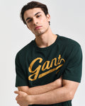 TARTAN GREEN, GRAPHIC T-SHIRT, CLOSE-UP BY GANT AU.