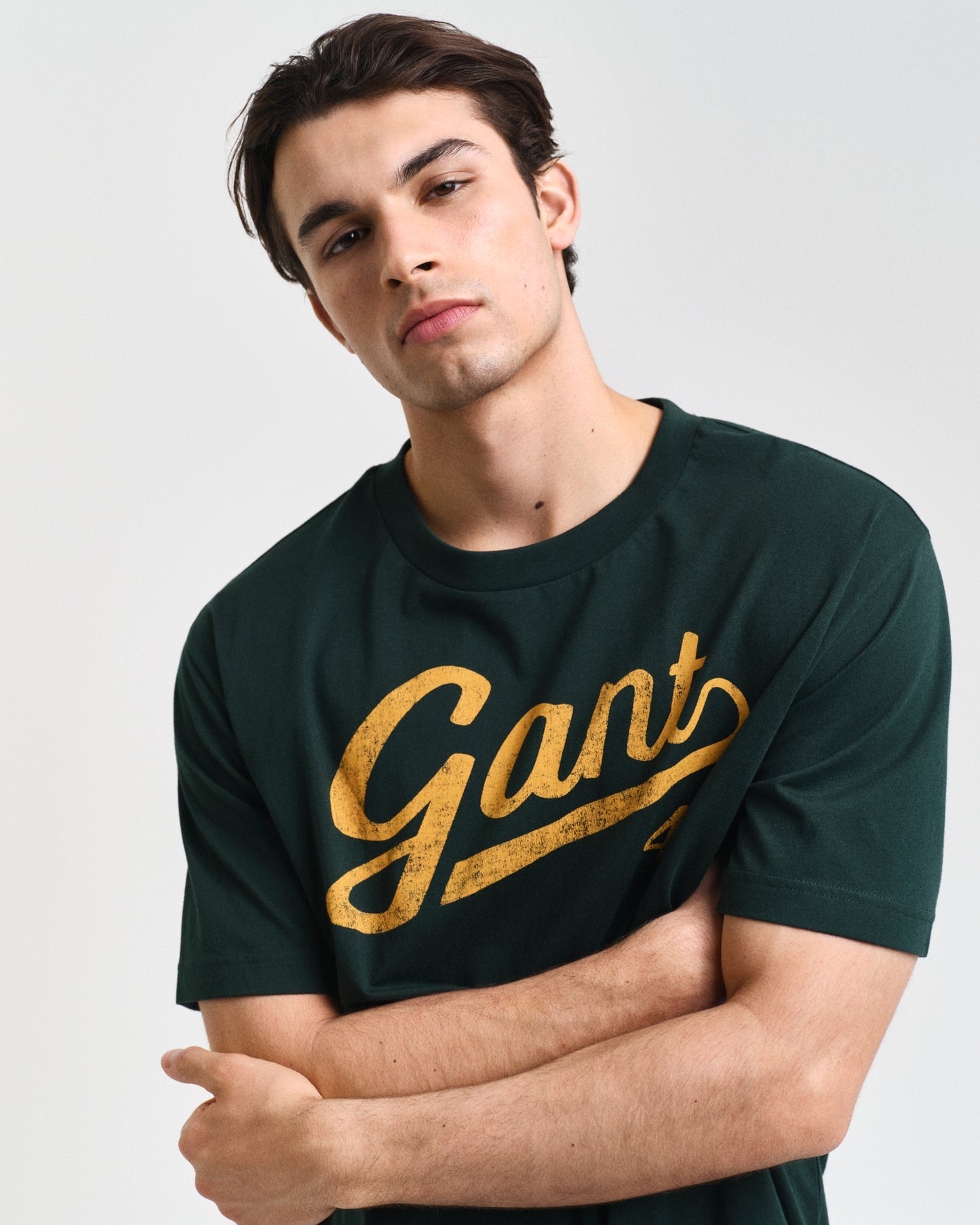 TARTAN GREEN, GRAPHIC T-SHIRT, CLOSE-UP BY GANT AU.