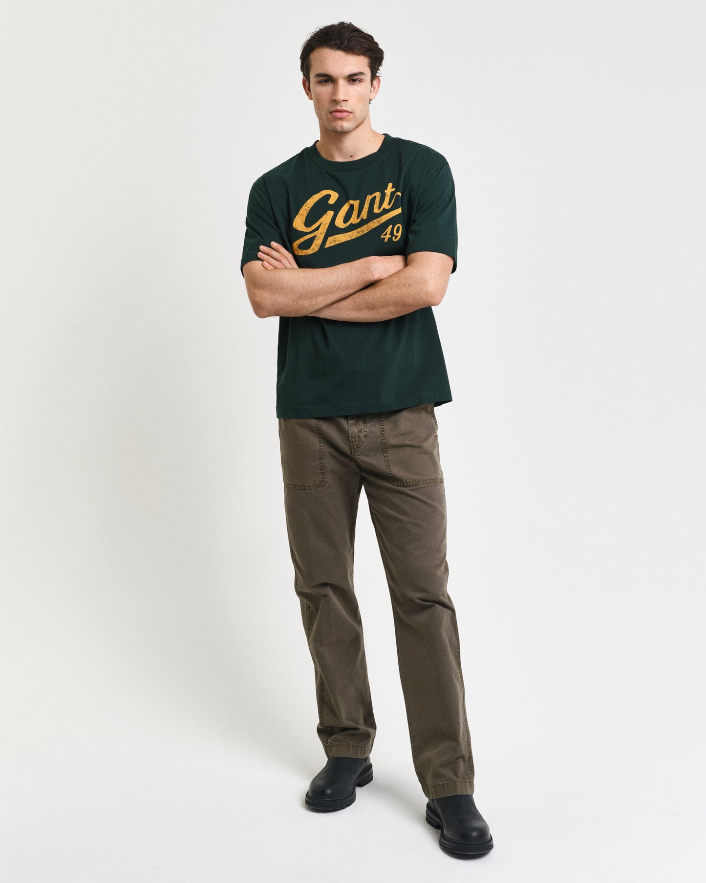 TARTAN GREEN, GRAPHIC T-SHIRT BY GANT AU.