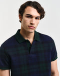 TARTAN GREEN, JACQUARD SS POLO, CLOSE-UP BY GANT AU.
