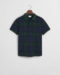 TARTAN GREEN, JACQUARD SS POLO, FLAT-LAY BY GANT AU.
