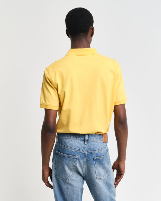 FADED SUNSET, REG CONTRAST PIQUE SS POLO, BACK-VIEW BY GANT AU.