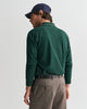 TARTAN GREEN, TEXTURED COLLAR POLO, BACK-VIEW BY GANT AU.