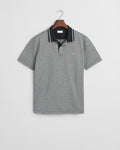 BLACK, MICRO HOUNDSTOOTH POLO BY GANT AU.
