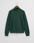 TARTAN GREEN, SACKER RIB HALF ZIP, FLAT-LAY BY GANT AU.