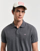 ANTRACIT MELANGE, REG SHIELD SS PIQUE POLO, CLOSE-UP BY GANT AU.