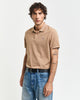 WARM KHAKI, REG SHIELD SS PIQUE POLO, FRONT-VIEW BY GANT AU.