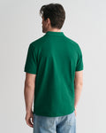 DEEP FOREST GREEN, REG SHIELD SS PIQUE POLO, BACK-VIEW BY GANT AU.