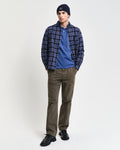 VINTAGE BLUE, REG SHIELD SS PIQUE POLO BY GANT AU.