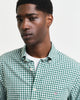 DEEP FOREST GREEN, REG CLASSIC POPLIN GINGHAM SHIRT, CLOSE-UP BY GANT AU.