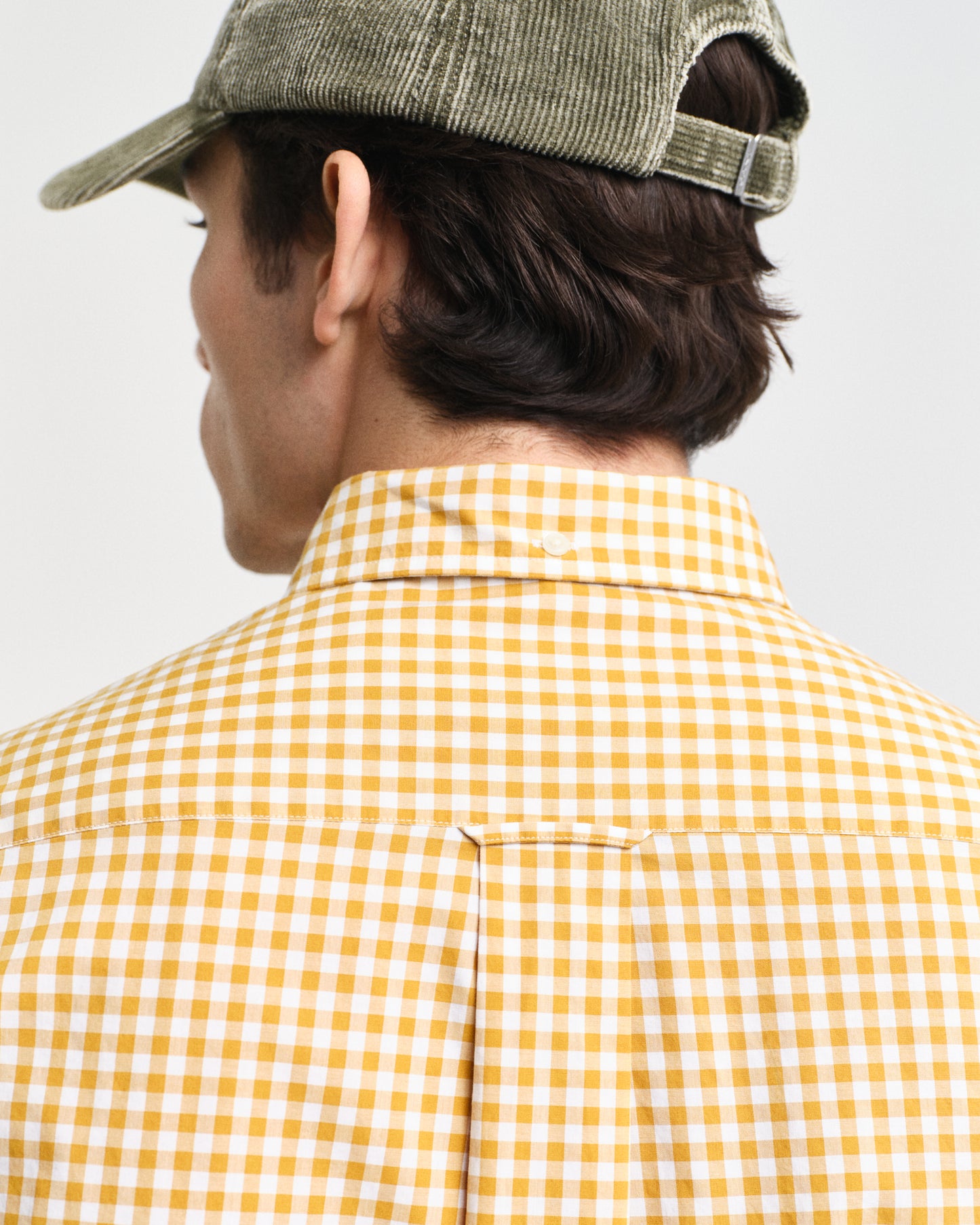 MAPLE YELLOW, REG CLASSIC POPLIN GINGHAM SHIRT, CLOSE-UP BY GANT AU.