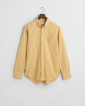 MAPLE YELLOW, REG CLASSIC POPLIN GINGHAM SHIRT, FLAT-LAY BY GANT AU.