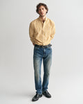 MAPLE YELLOW, REG CLASSIC POPLIN STRIPE SHIRT BY GANT AU.