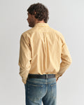 MAPLE YELLOW, REG CLASSIC POPLIN STRIPE SHIRT, BACK-VIEW BY GANT AU.