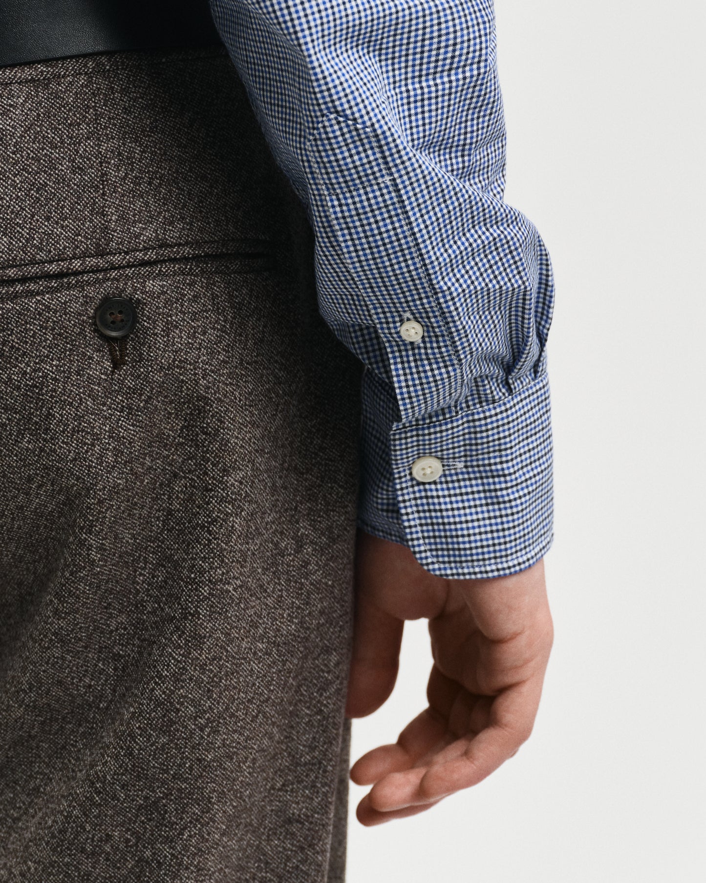 COLLEGE BLUE, REG POPLIN MICRO GINGHAM SHIRT, CLOSE-UP BY GANT AU.