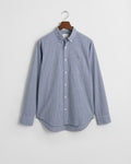 COLLEGE BLUE, REG POPLIN MICRO GINGHAM SHIRT, FLAT-LAY BY GANT AU.