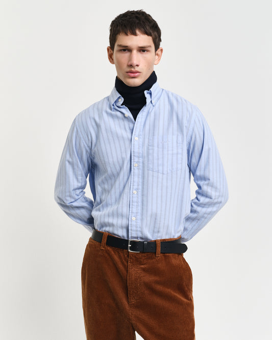 CLEAR SKY, REG ARCHIVE OXFORD STRIPE SHIRT, FRONT-VIEW BY GANT AU.