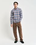 DUSTY PINK, REG ARCHIVE OXFORD CHECK SHIRT BY GANT AU.