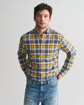 FADED SUNSET, REG ARCHIVE OXFORD CHECK SHIRT, FRONT-VIEW BY GANT AU.