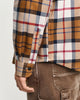 WARM EARTH, HERRINGBONE CHECK OVERSHIRT, CLOSE-UP BY GANT AU.