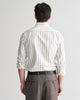 WHITE, SLIM OXFORD STRETCH STRIPE SHIRT, BACK-VIEW BY GANT AU.